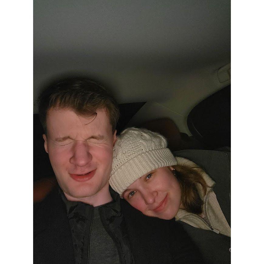 The first picture of us together. It went great.