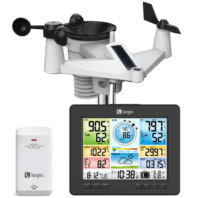7-in-1 Wireless Weather Station with Wi-Fi® and Solar Panel