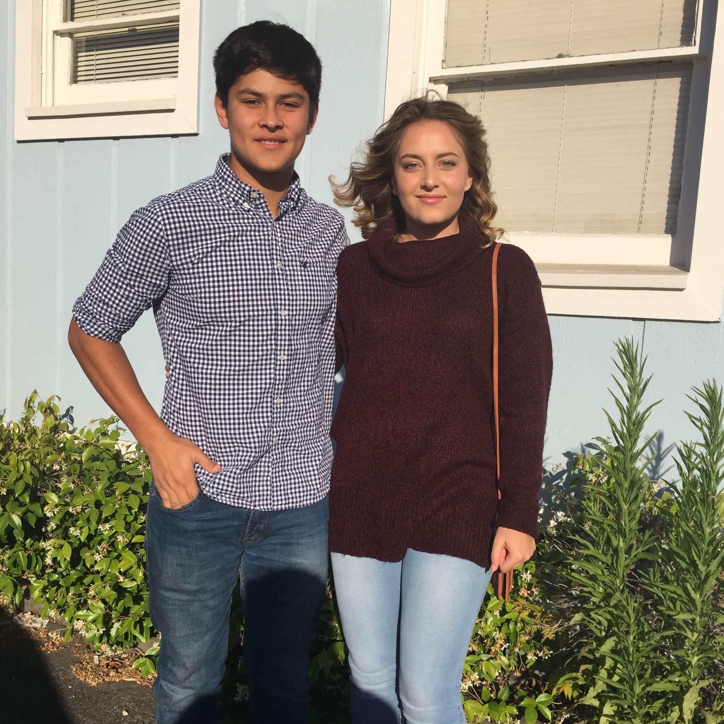 Our very first date in 2016, Marc's mom had to snap a picture after dropping us off.