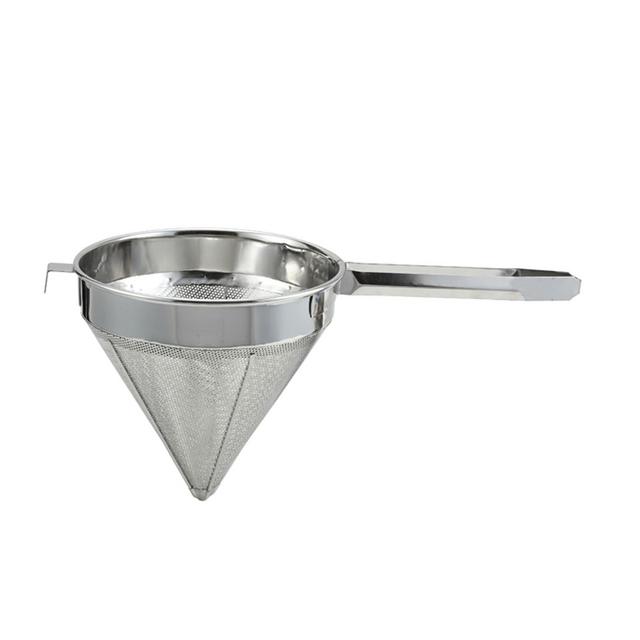 Winco China Cap Strainer, Stainless Steel, Fine Mesh, 12" dia
