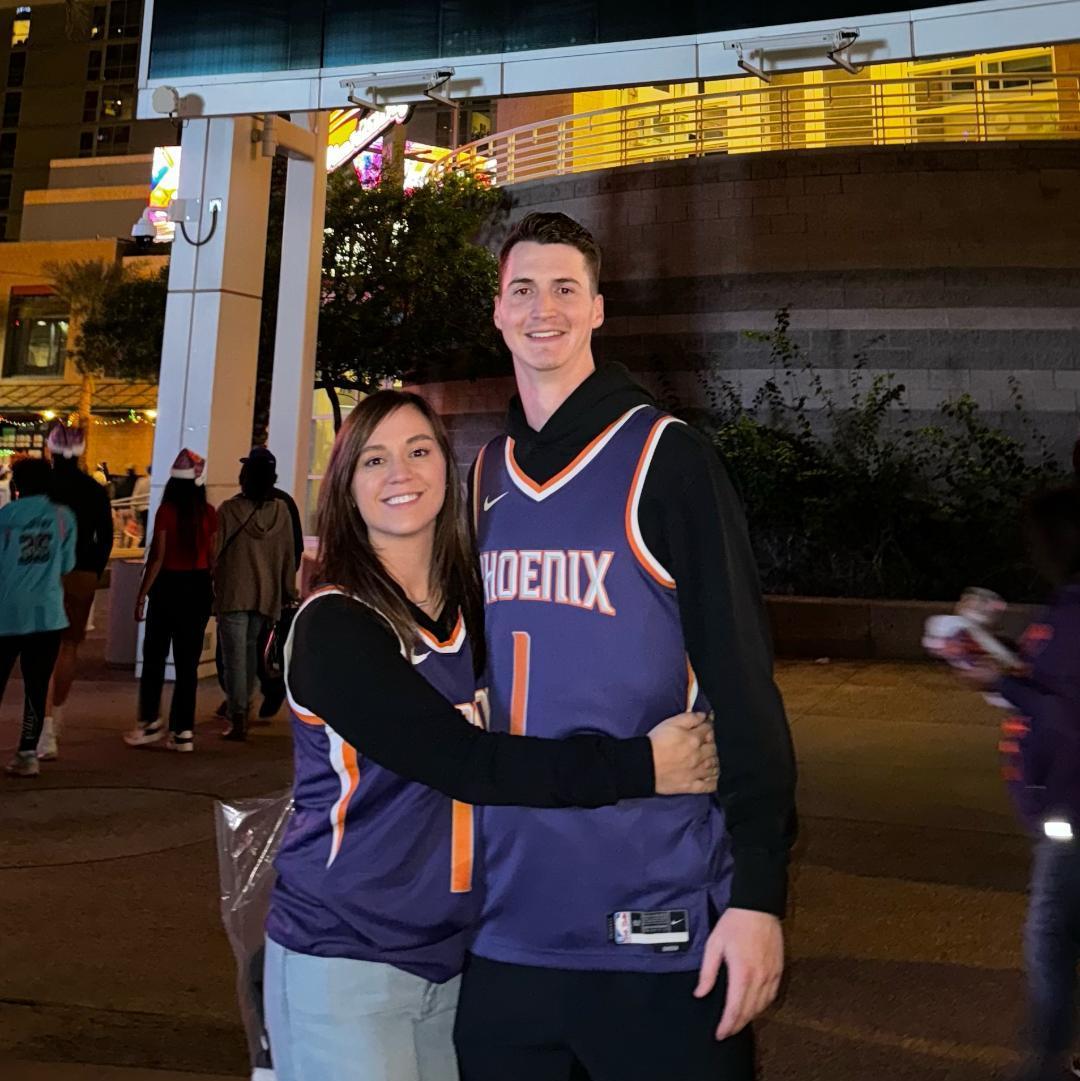 First Suns game together - Jordan helped me move to Phoenix 3 days prior