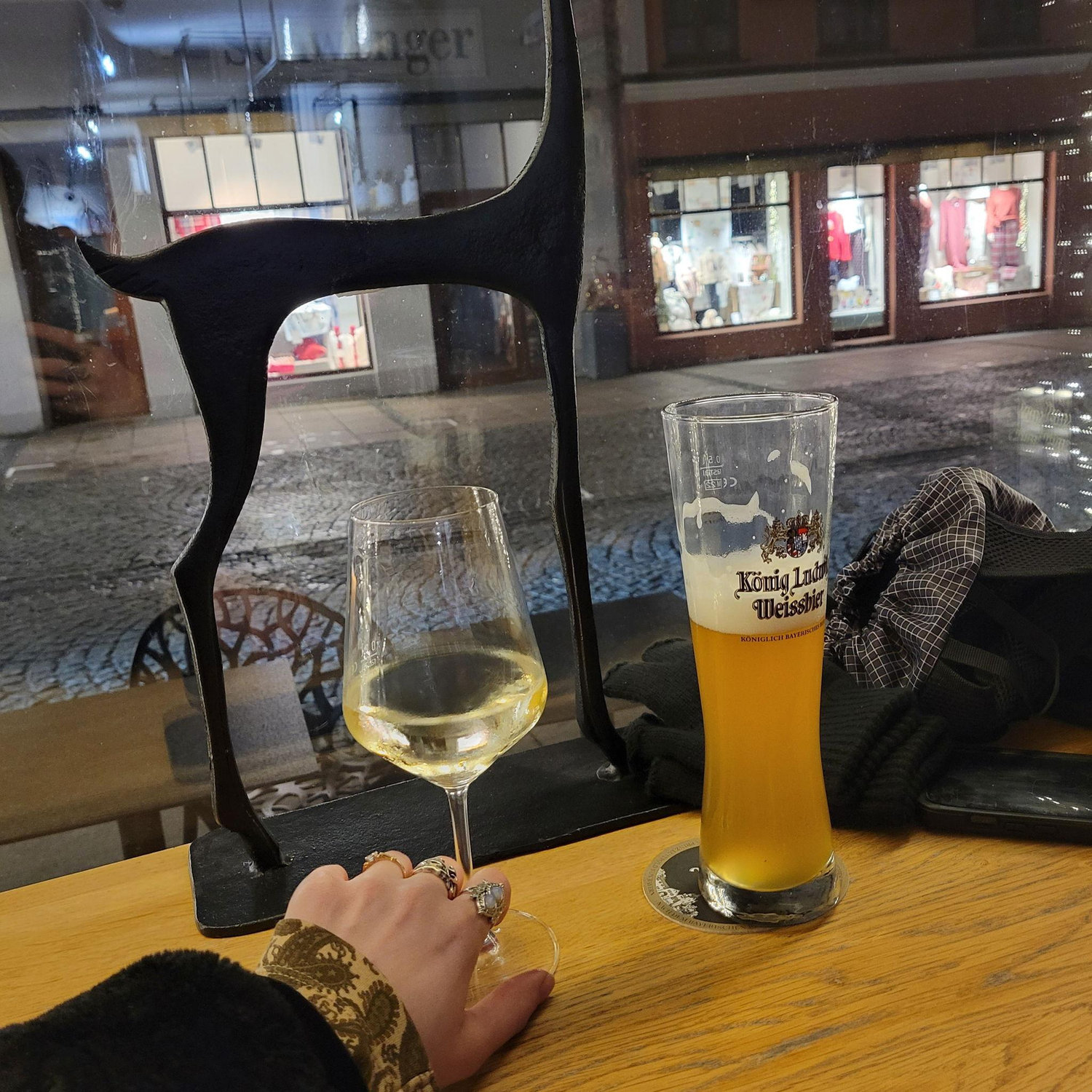 Celebratory post-engagement drink!