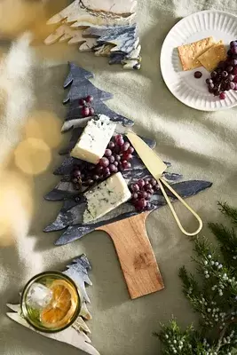 Evergreen Marble + Wood Serving Board