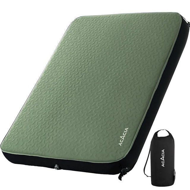 ACACIA 4.3" Thick Self Inflating Sleeping Pad with Foam | Innovative Y-Shaped Telescopic Structure | Ultraportable Camping Mattress | Outdoor Compact Air Mat for Tent Car |