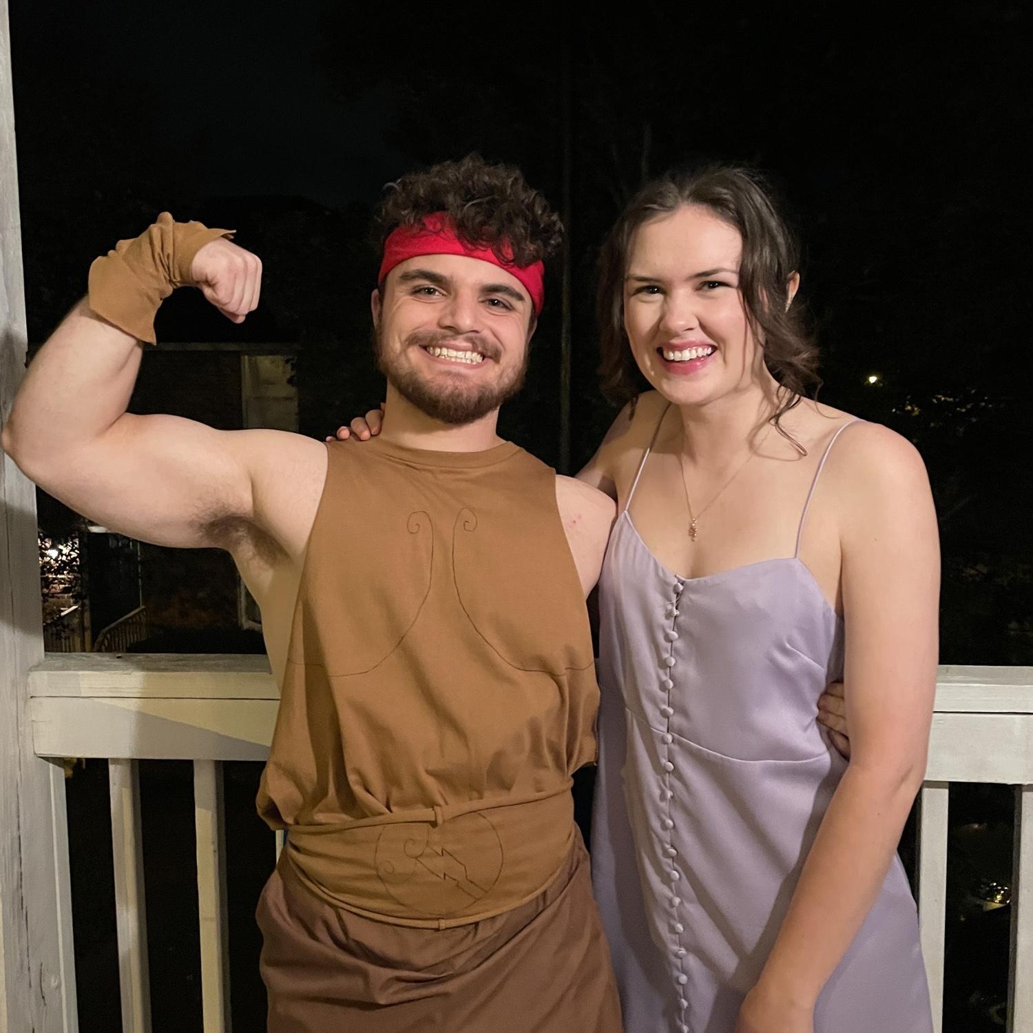 Our best couples’ costume to date was Hercules and Megara in our freshman year of college.