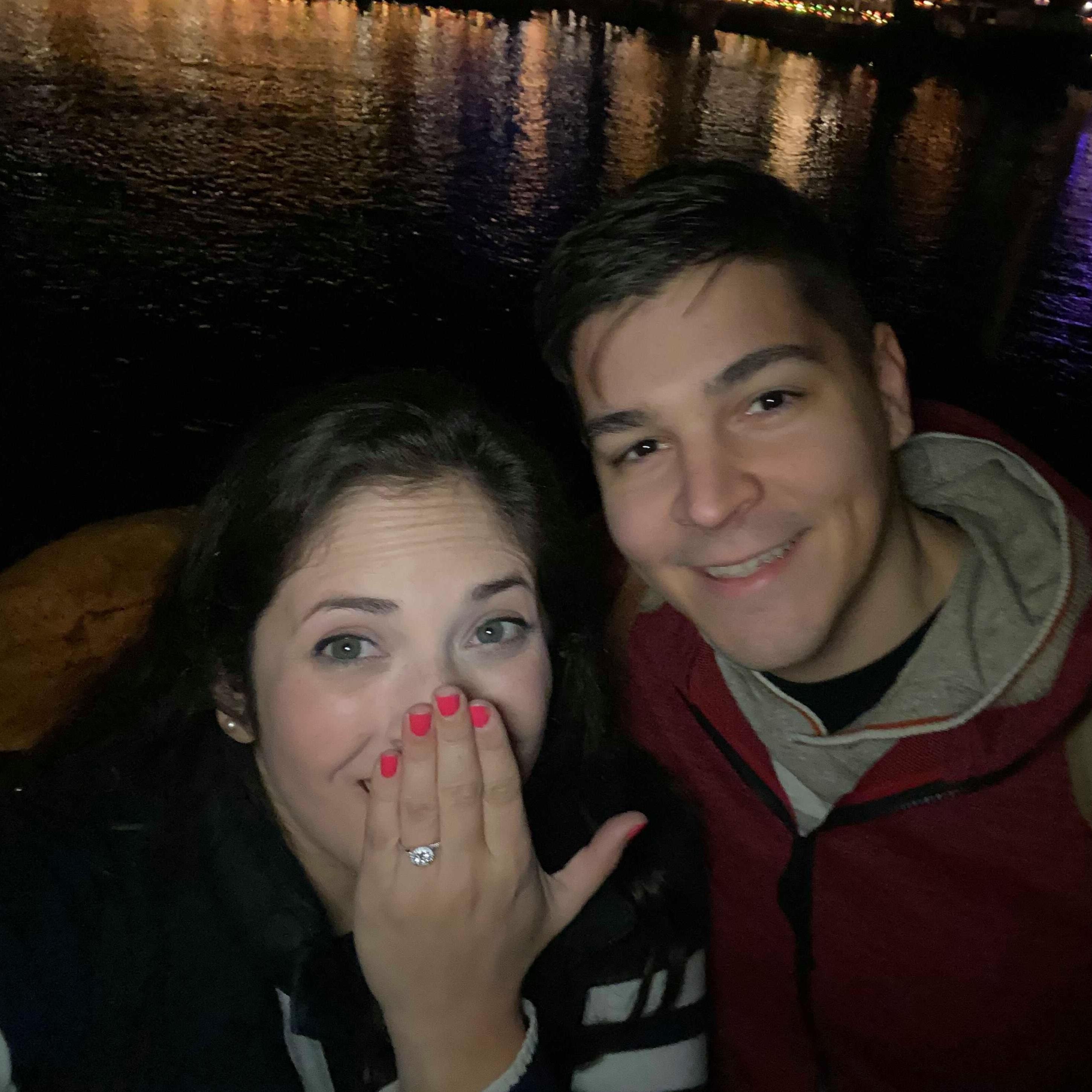 First picture taken after the proposal!