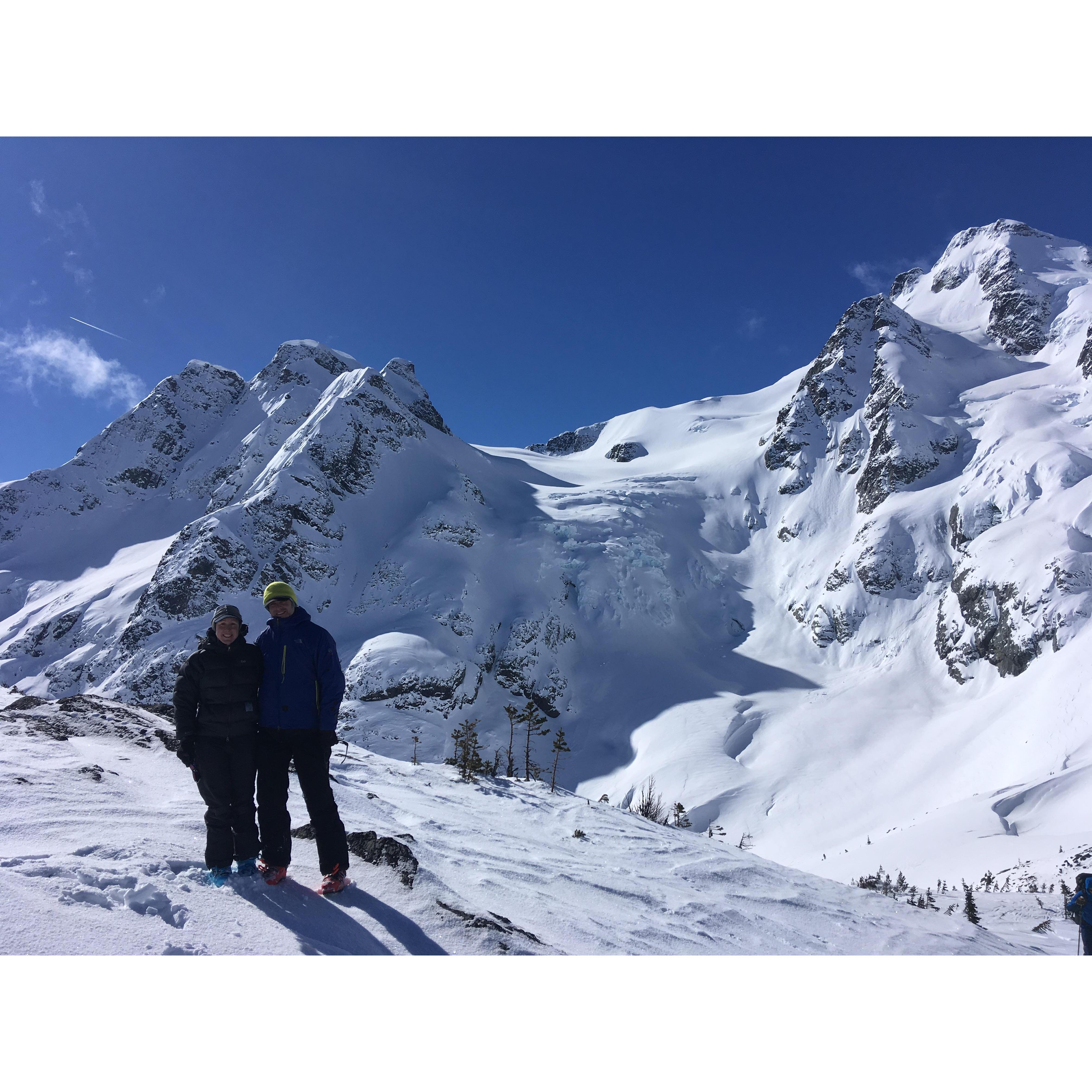 On a 5-day backcountry ski trip in Canada. March 2019.