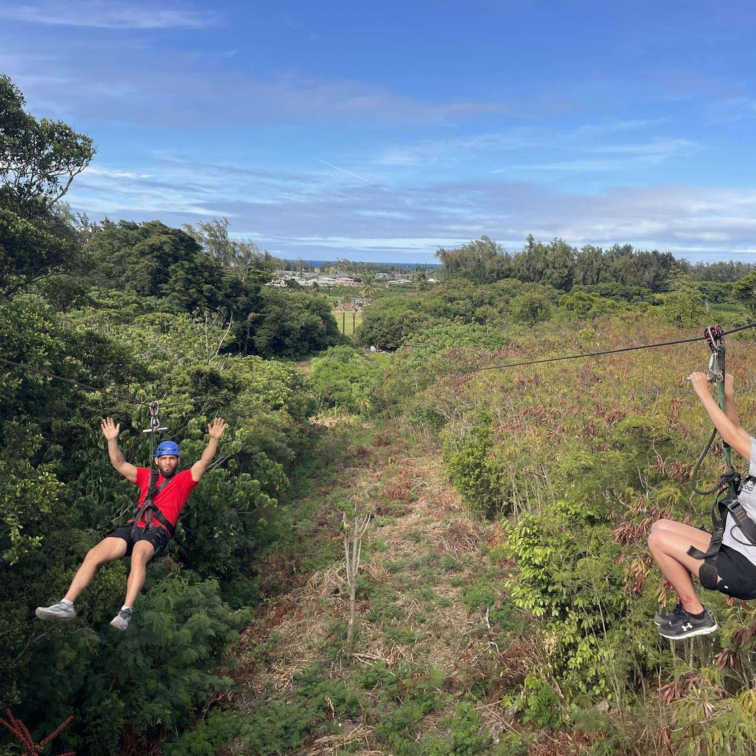 Elias surprised me by going zip lining on my bday in Hawaii! It was AWESOME! 8/2/2024
