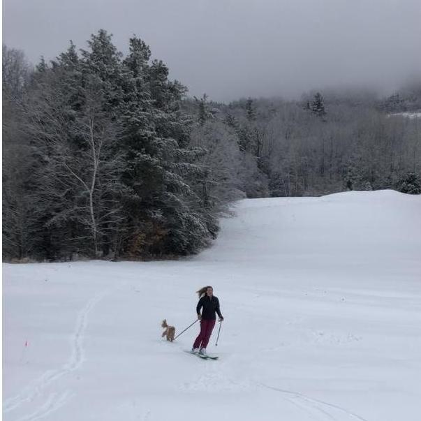 Backcountry skiing VT. And Sam.