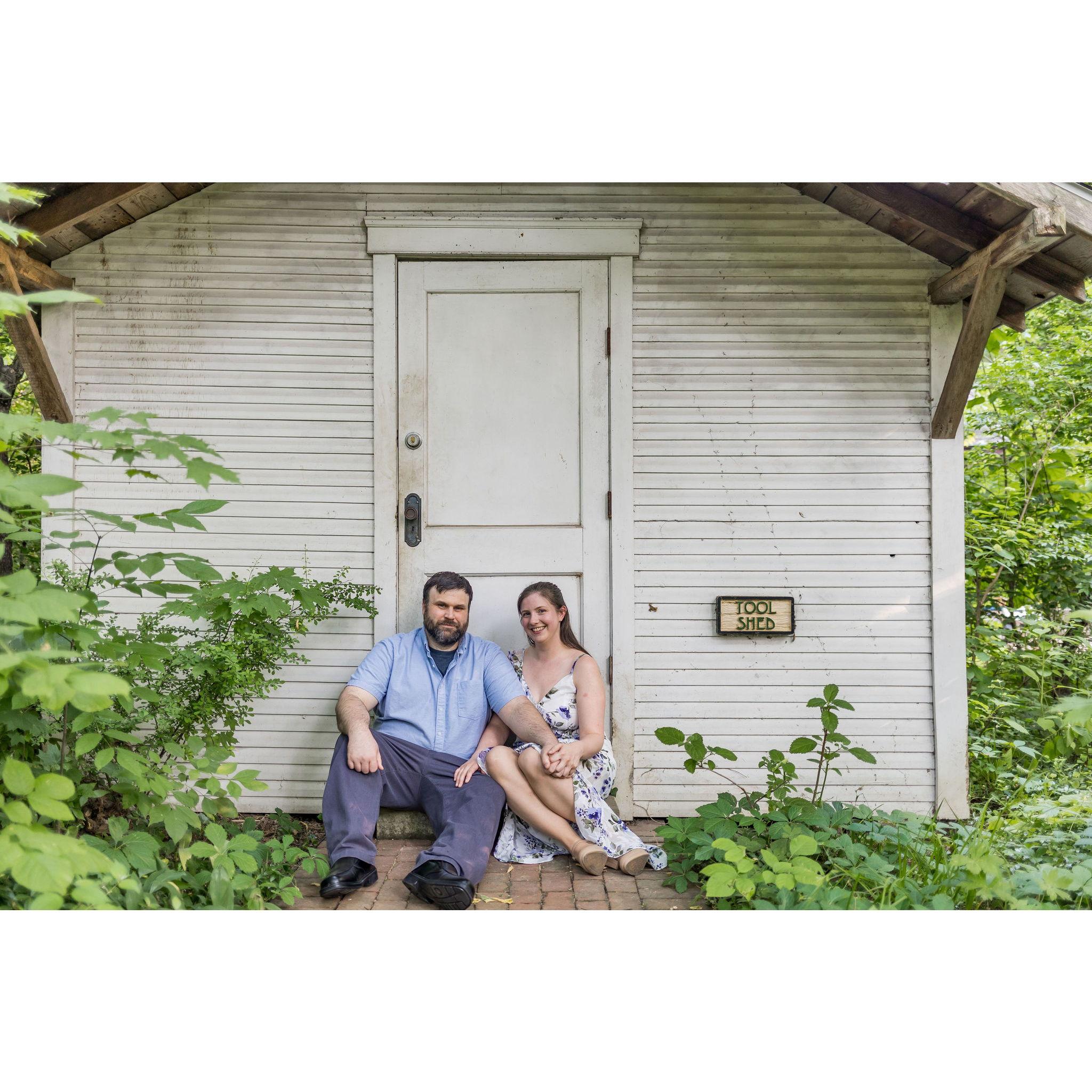 We did an Engagement photo shoot through Minnetrista's paths and gardens in June of 2023.