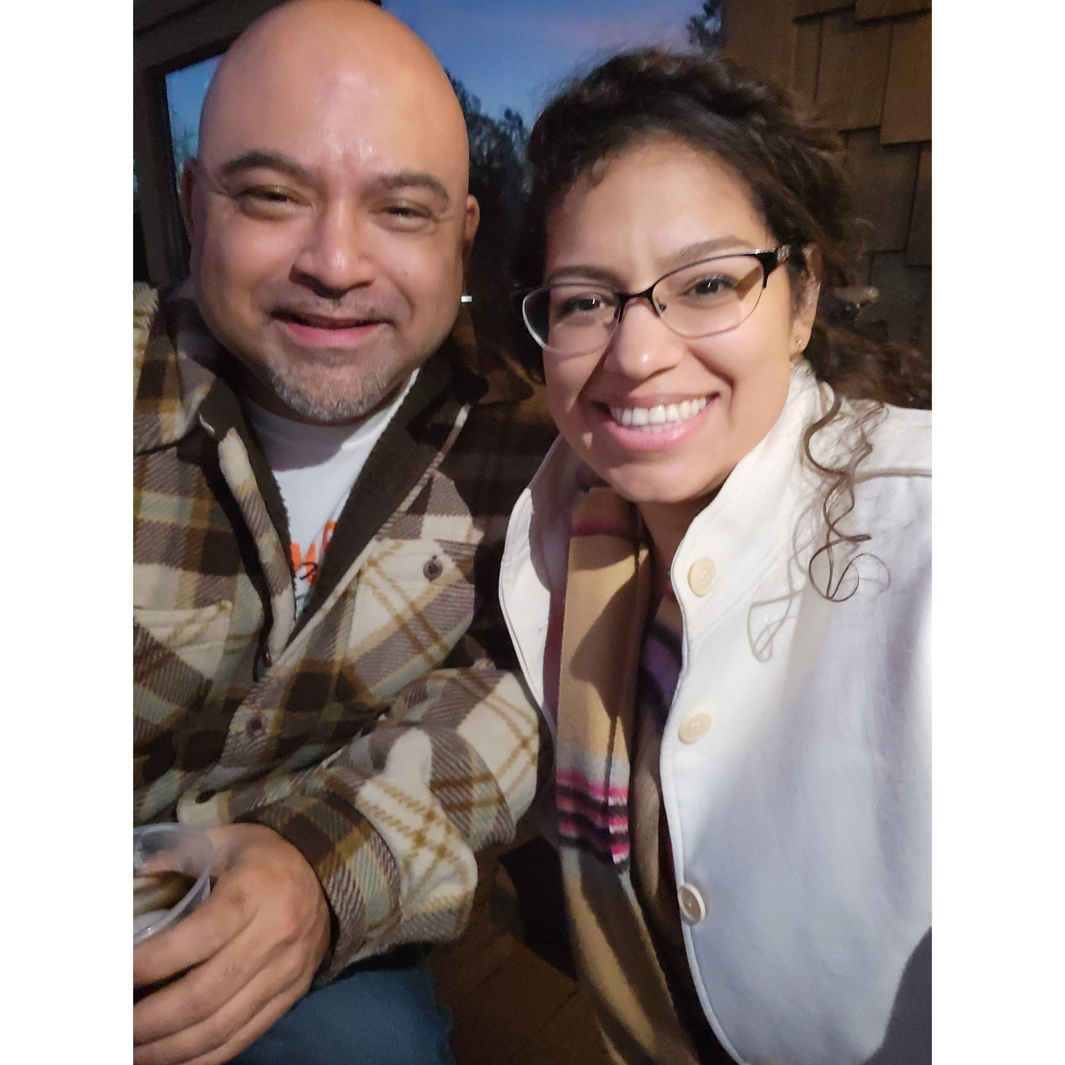 Enjoying an evening in Oklahoma meeting Vicente's family.