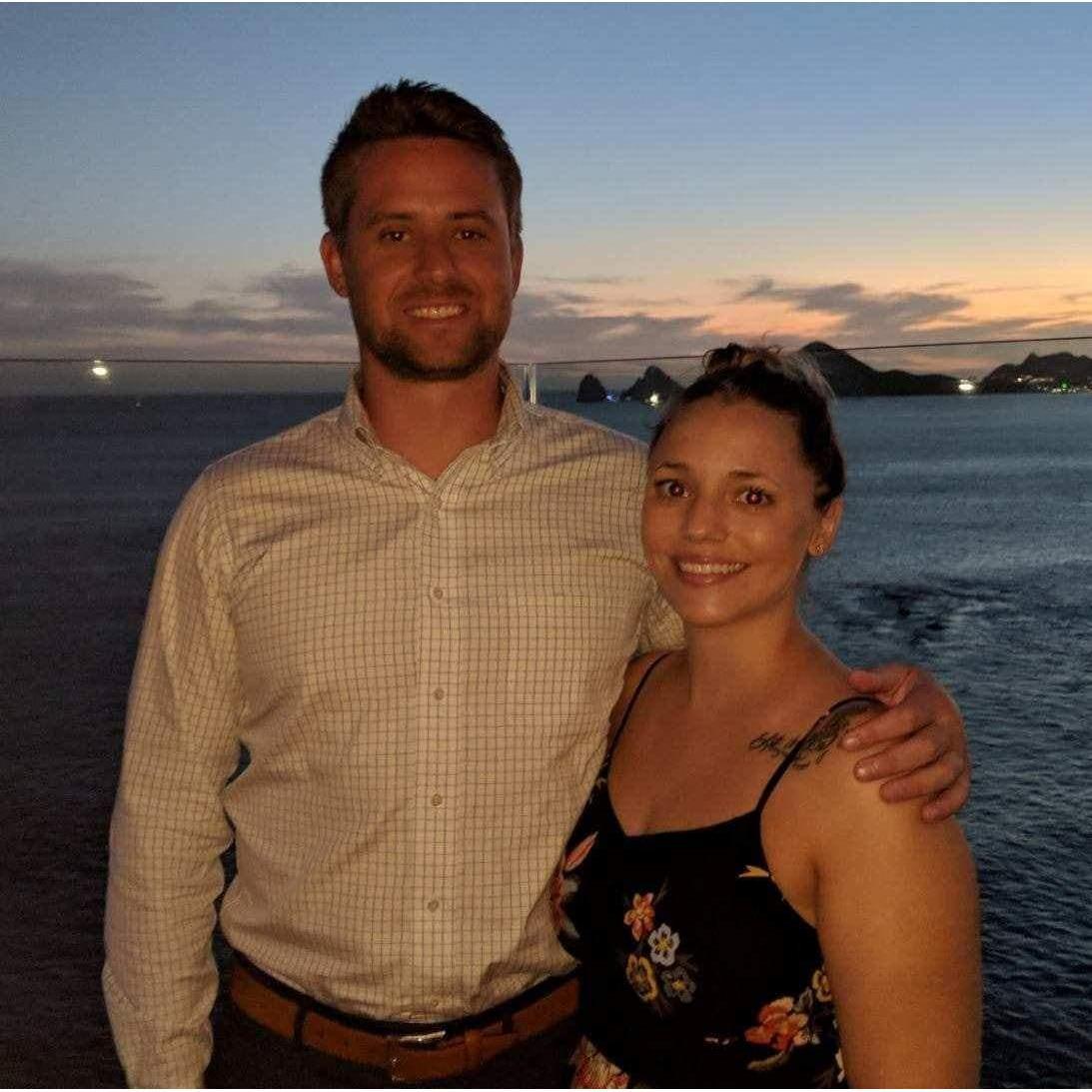 At a roof top bar in Cabo, 2018.