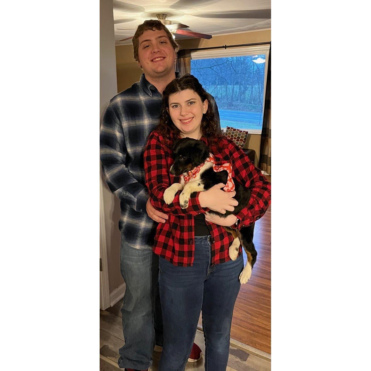 First family photo. Megan, Ethan and Freya