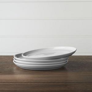 Set of 4 Hue Light Grey Salad Plates