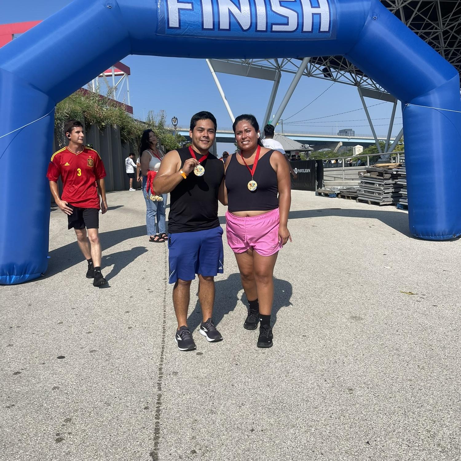 Our first 5K together. Fun fact: Eli has run two half marathons.