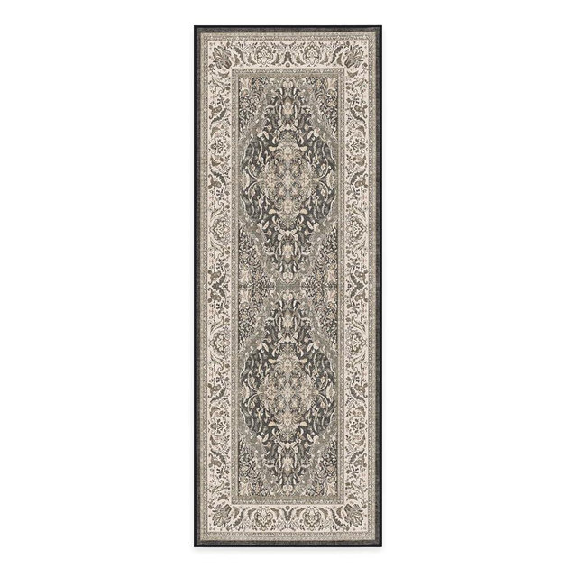 RUGGABLE Machine Washable Runner Rug – Outdoor Allura Dark Wood 2.5x7, Stain-Resistant, Non-Slip Standard Pad – Washable Rug for Entryway, Patio, Balcony, Deck, & Porch