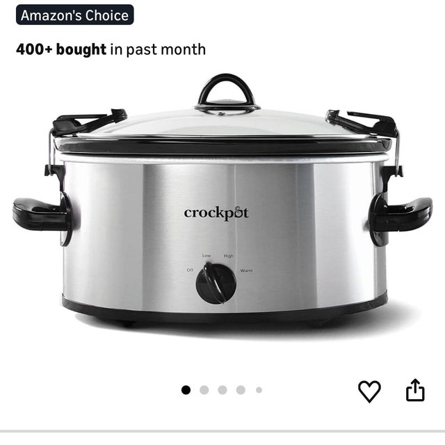 Crock-Pot SCCPVL600S Cook' N Carry 6-Quart Oval Manual Portable Slow Cooker, Silver