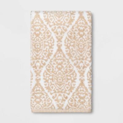 Performance Bath Towel Canvas Ogee Tan - Threshold™