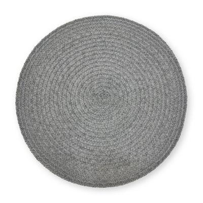 Mesh Mélange Round Placemat in Alloy Grey