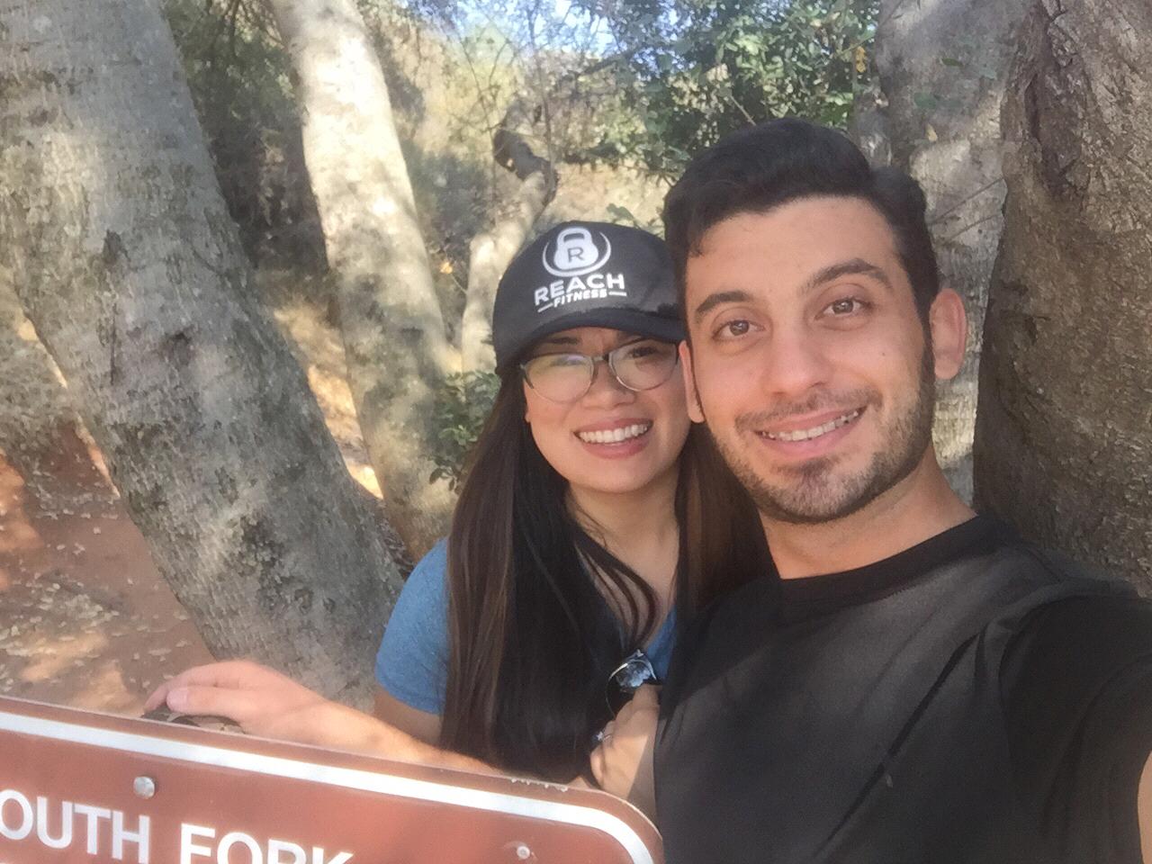 Hiking along the American River Trail.