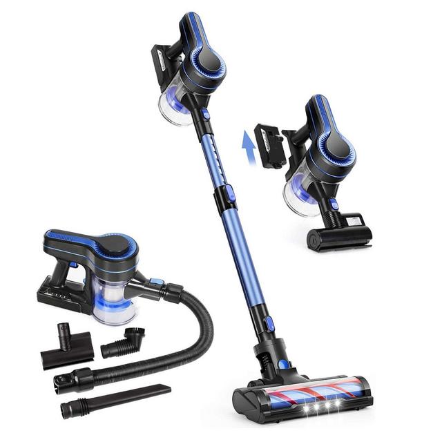APOSEN 4-in-1 Cordless Vacuum Lightweight Stick Vacuum Cleaner 24Kpa for Carpet Hard Floors Pet Hair - H251