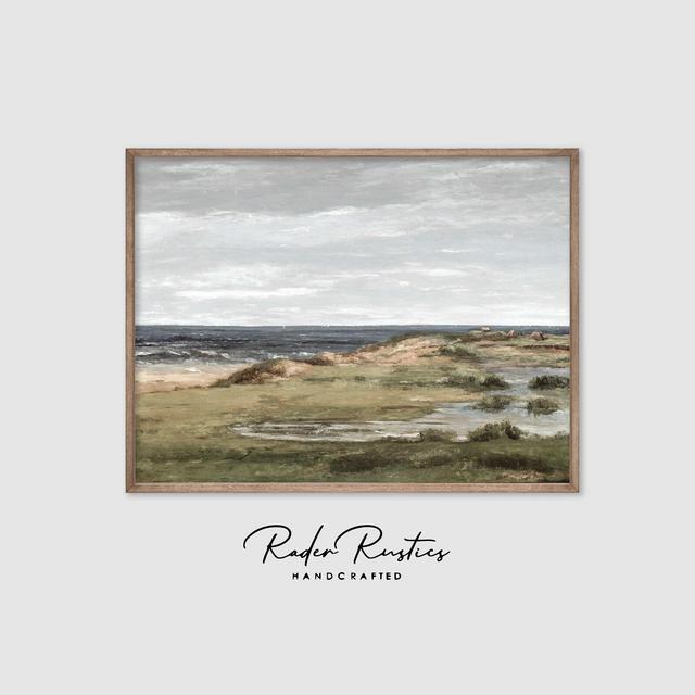 Vintage Seascape Painting | Coastal Wall...