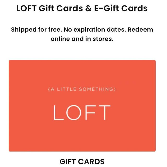 LOFT gift cards