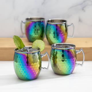 Hammered Moscow Mule Mug, Set of 4