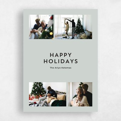 Grey Holiday Card - Rosemary