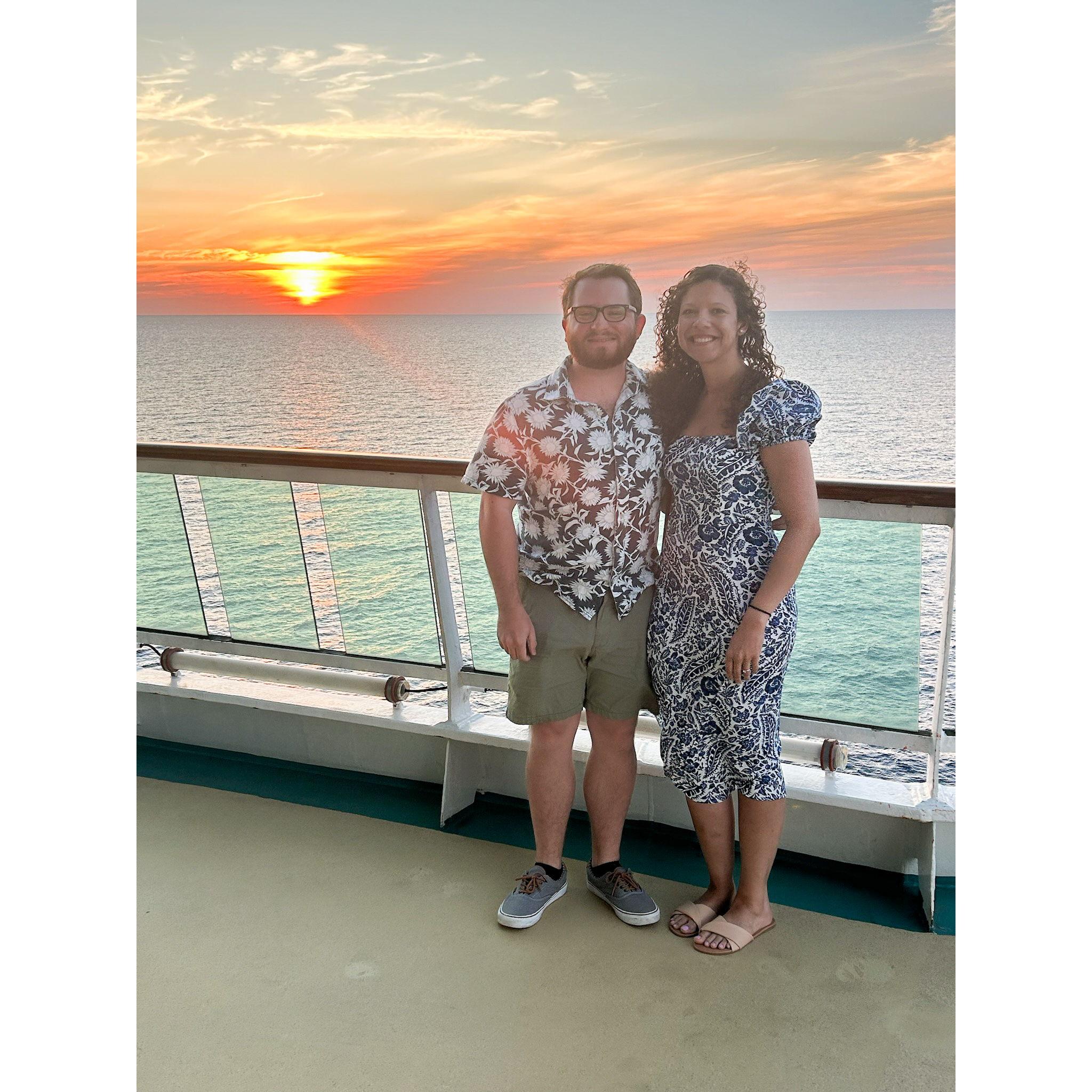 Sunset pictures on a Cruise to Mexico