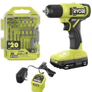 ONE+ 18V Cordless 3/8 in. Drill/Driver Kit with 1.5 Ah Battery, Charger, and Drill and Impact Drive Kit (20-Piece)
