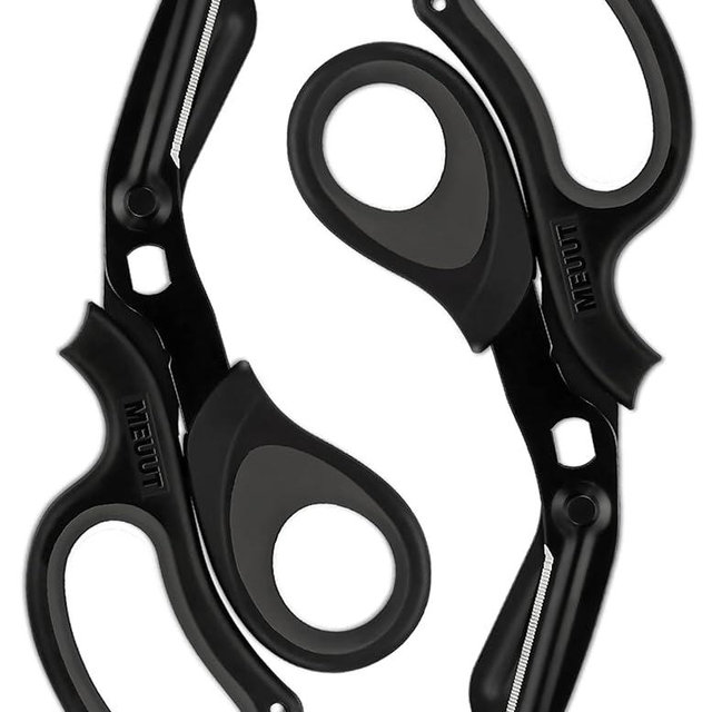 MEUUT 2 Pack Medical Scissors Trauma Shears for Left and Right Hand -Patented Bandage Scissors All Purpose with Non-Stick Blades, Surgical Grade Shears Stainless Steel EMT Scissors for Nurses EMT