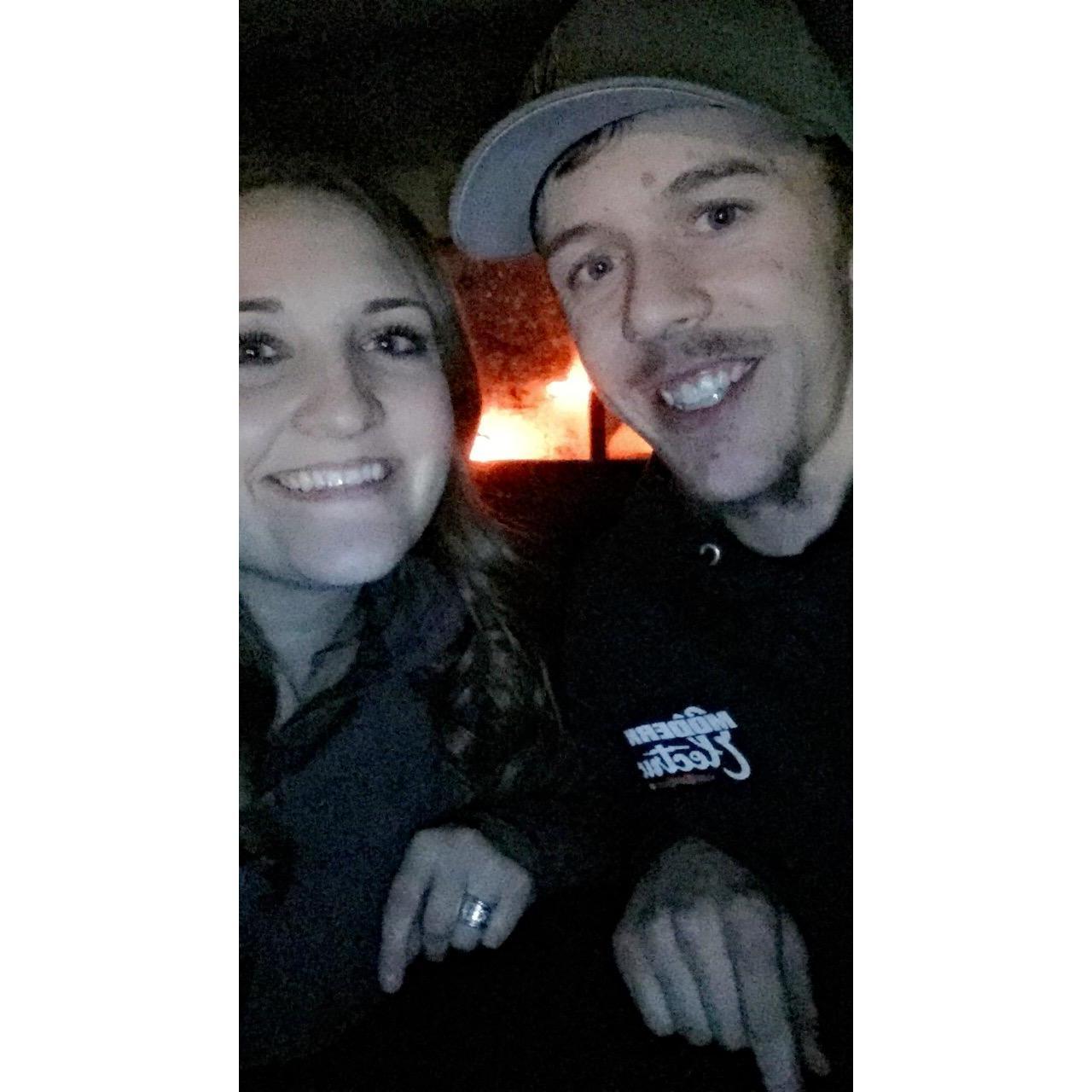 Right after our first concert together, Eric Church.