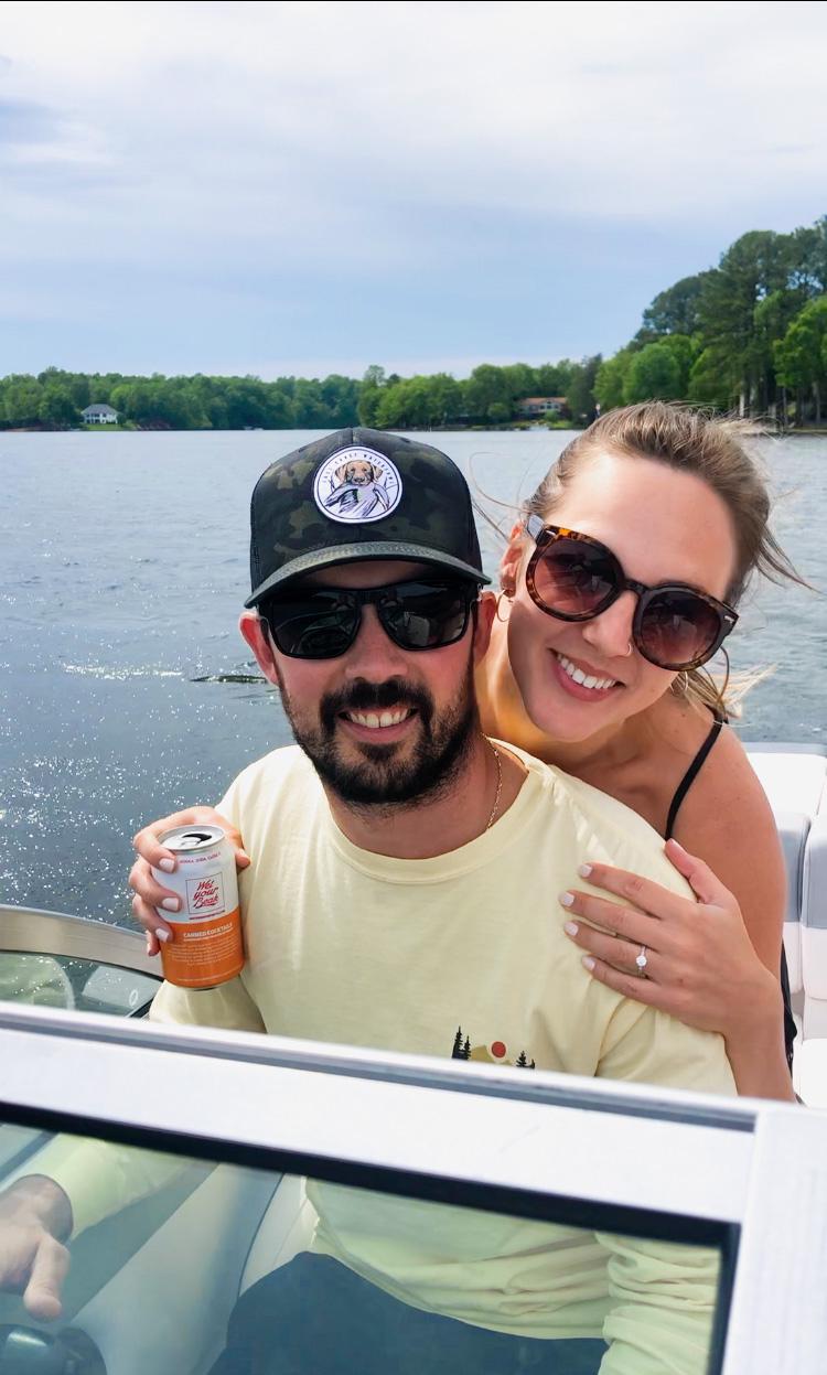 Our first time boating on Lake Monticello.