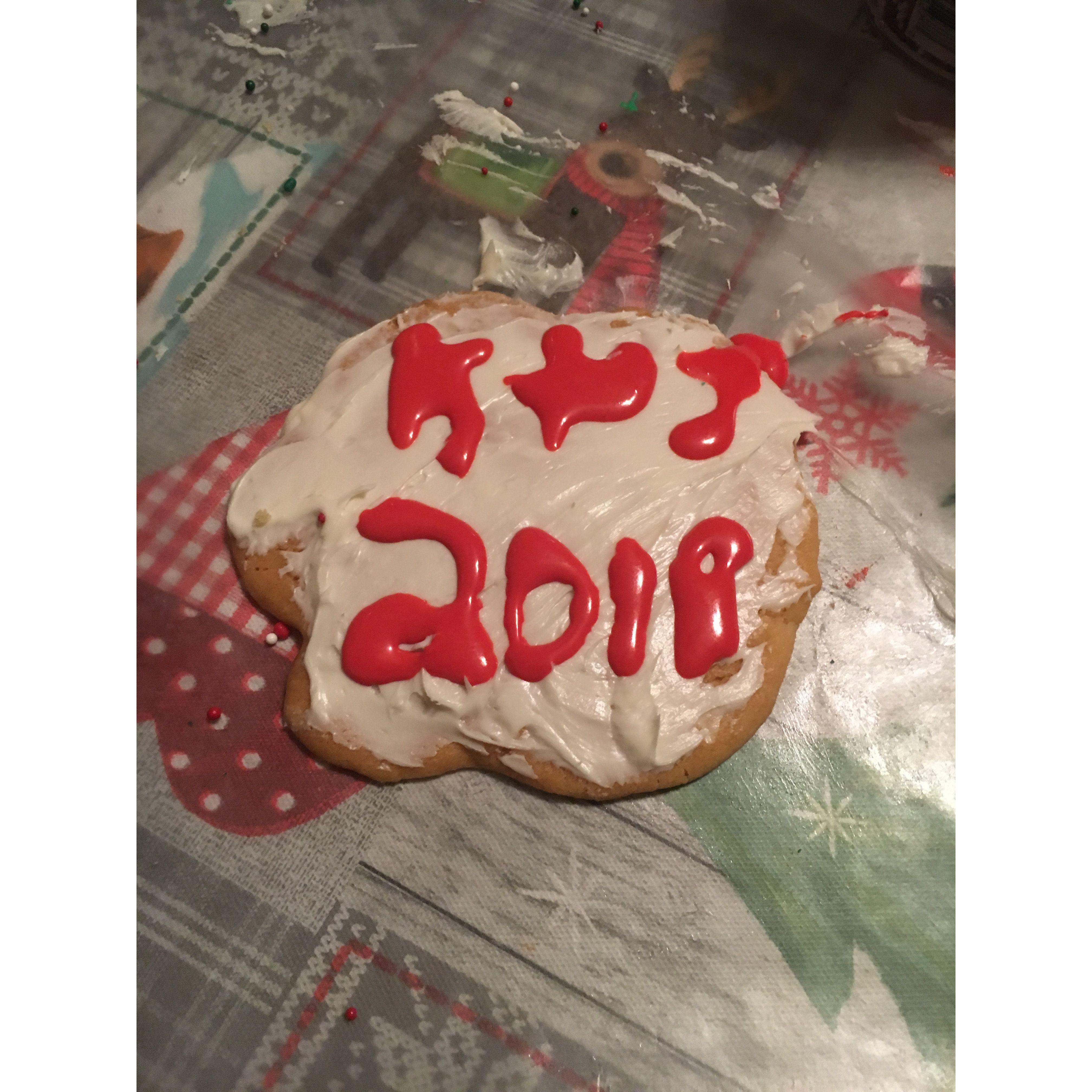 Jakob's attempt at a special Christmas cookie