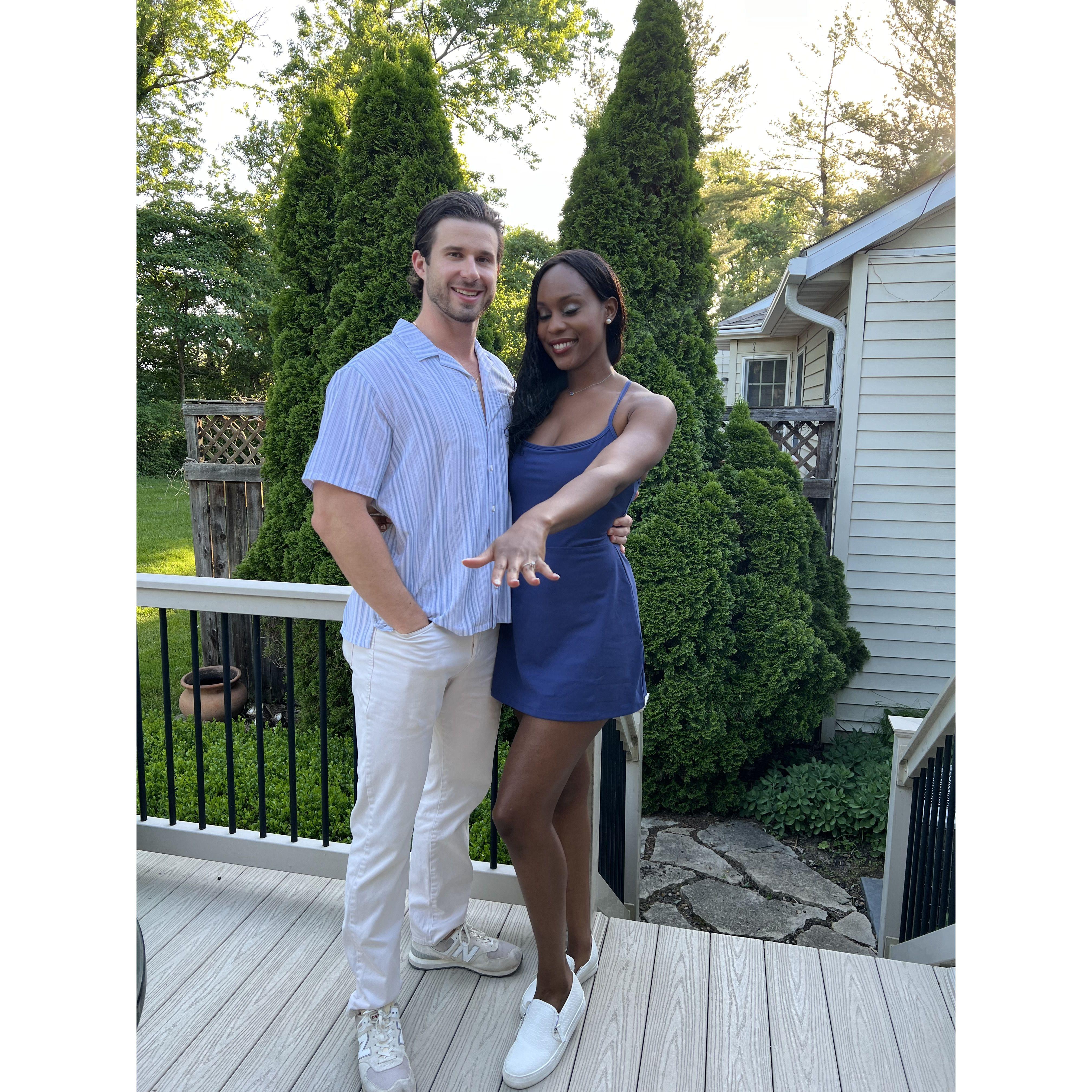 After announcing to our parents that we're engaged (this was actually three days after we got engaged)