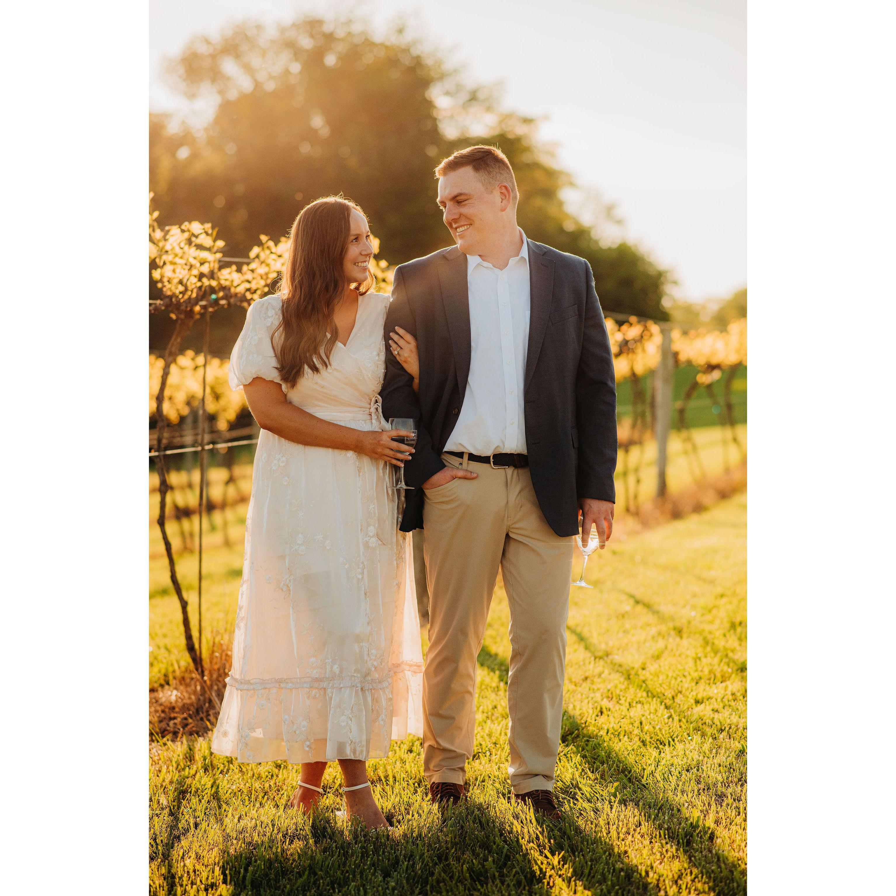 Our official engagement photos at Caesar Creek Vineyards - we had the best time!