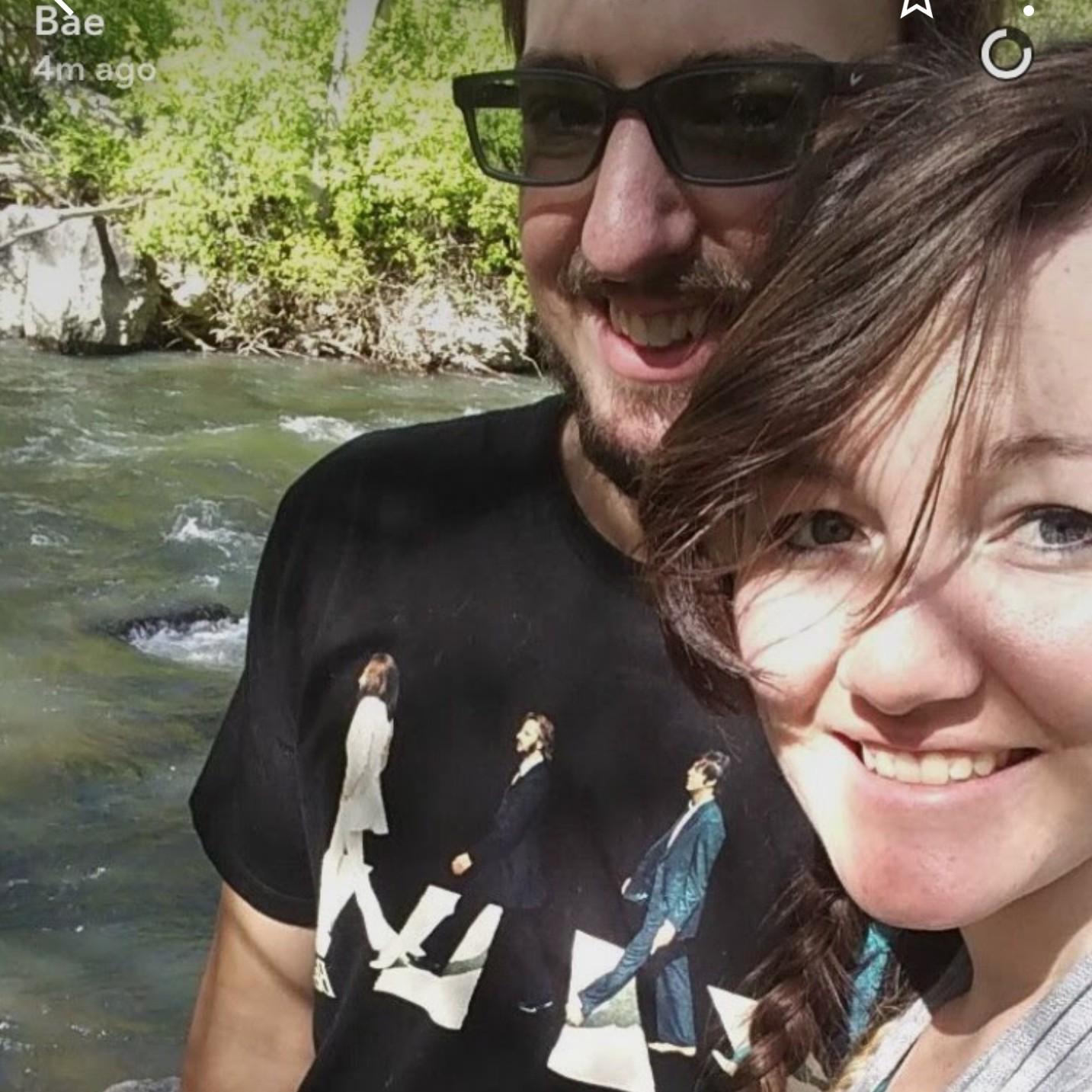 A trip to the Ogden river during Michael's first visit to Utah to see Talia.