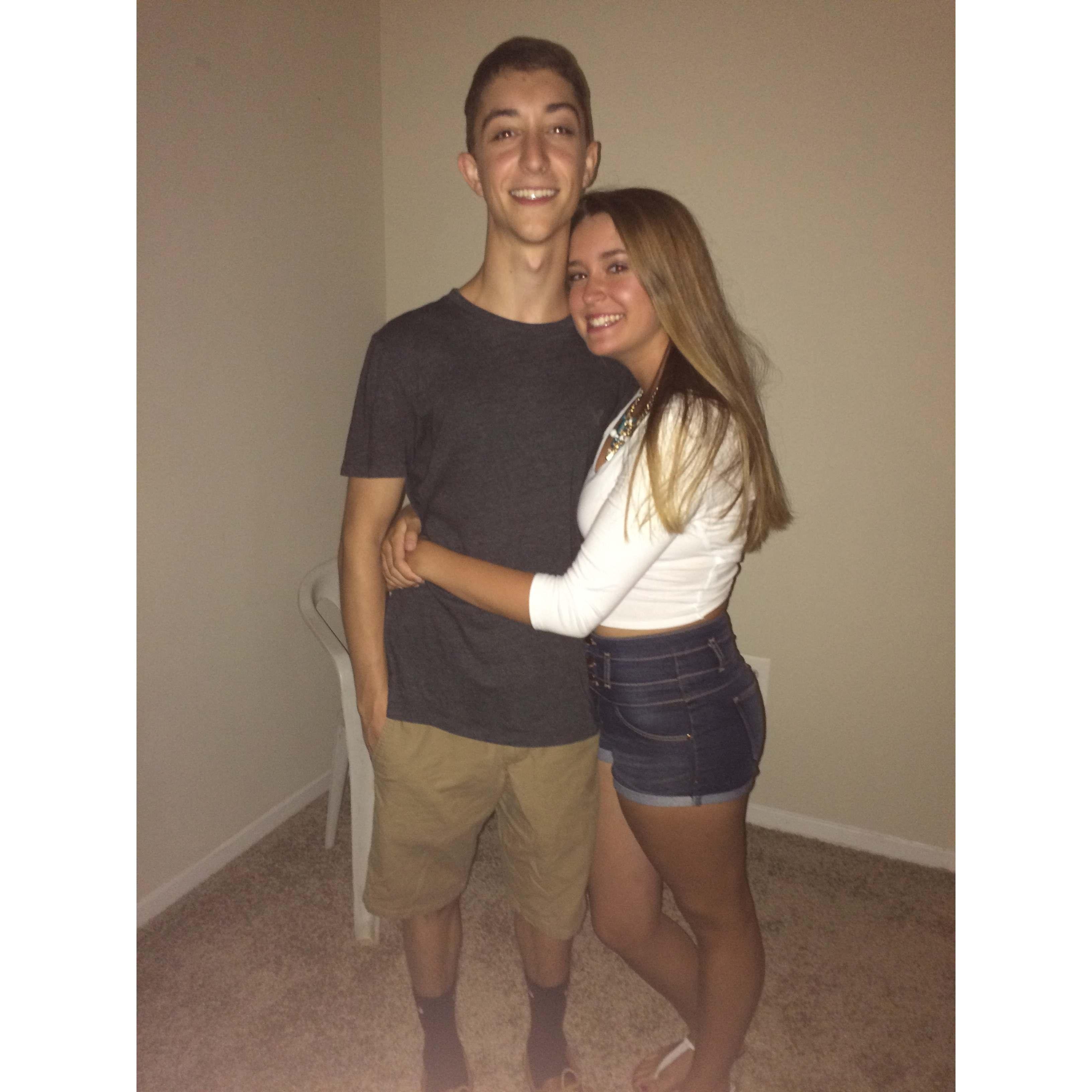 Our first college party together