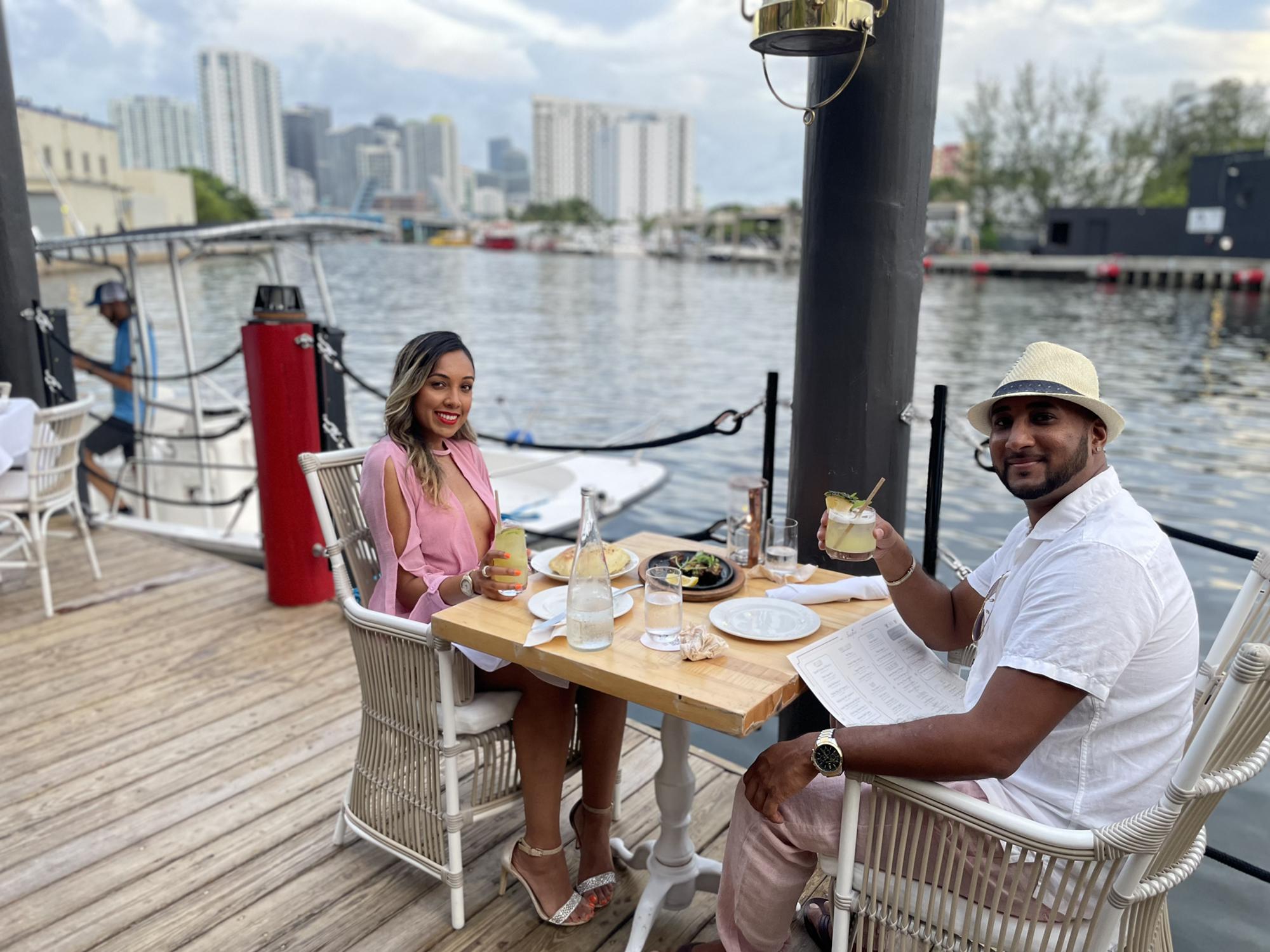 Fine dining in Miami, Florida.