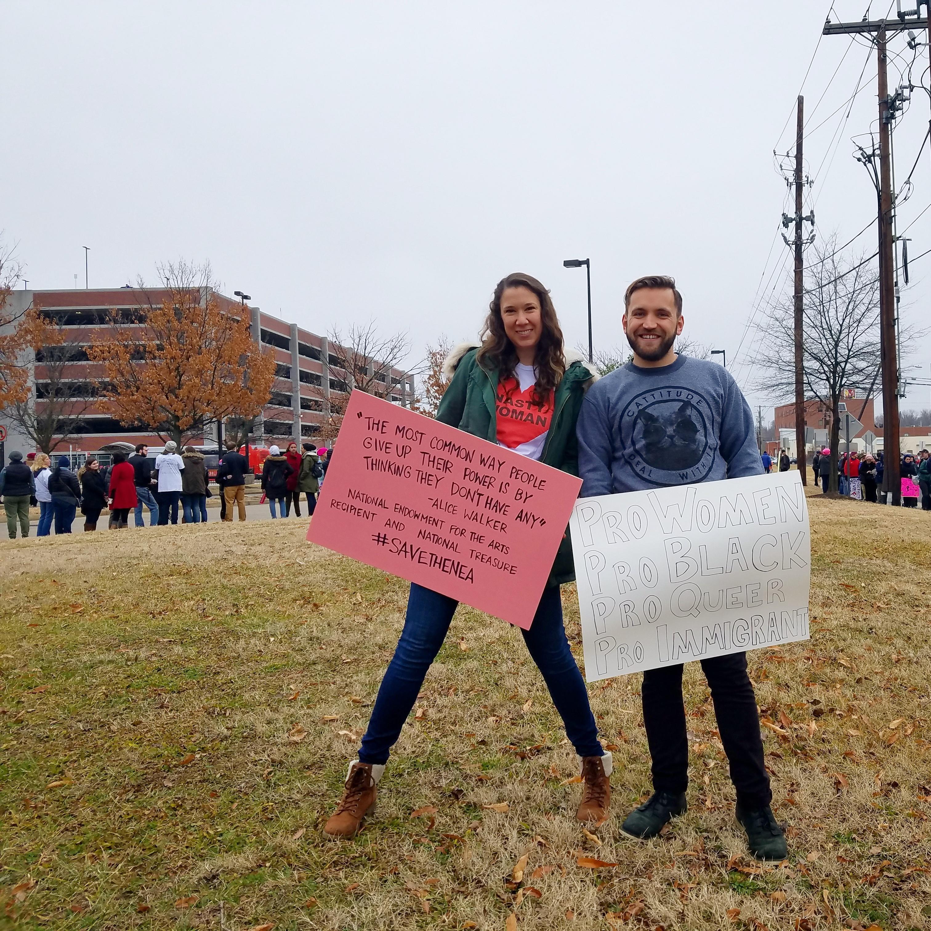 The couple that protests together, stays together