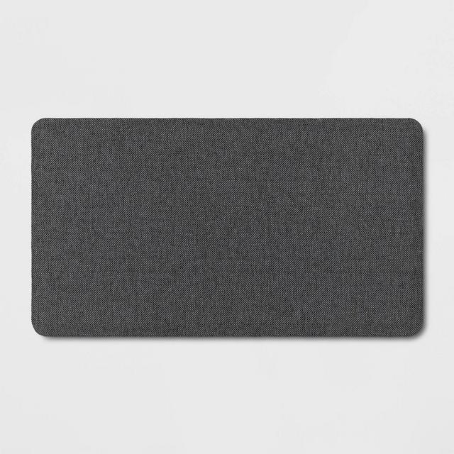 36" x 20" Herringbone Kitchen Comfort Mat Gray - Threshold™