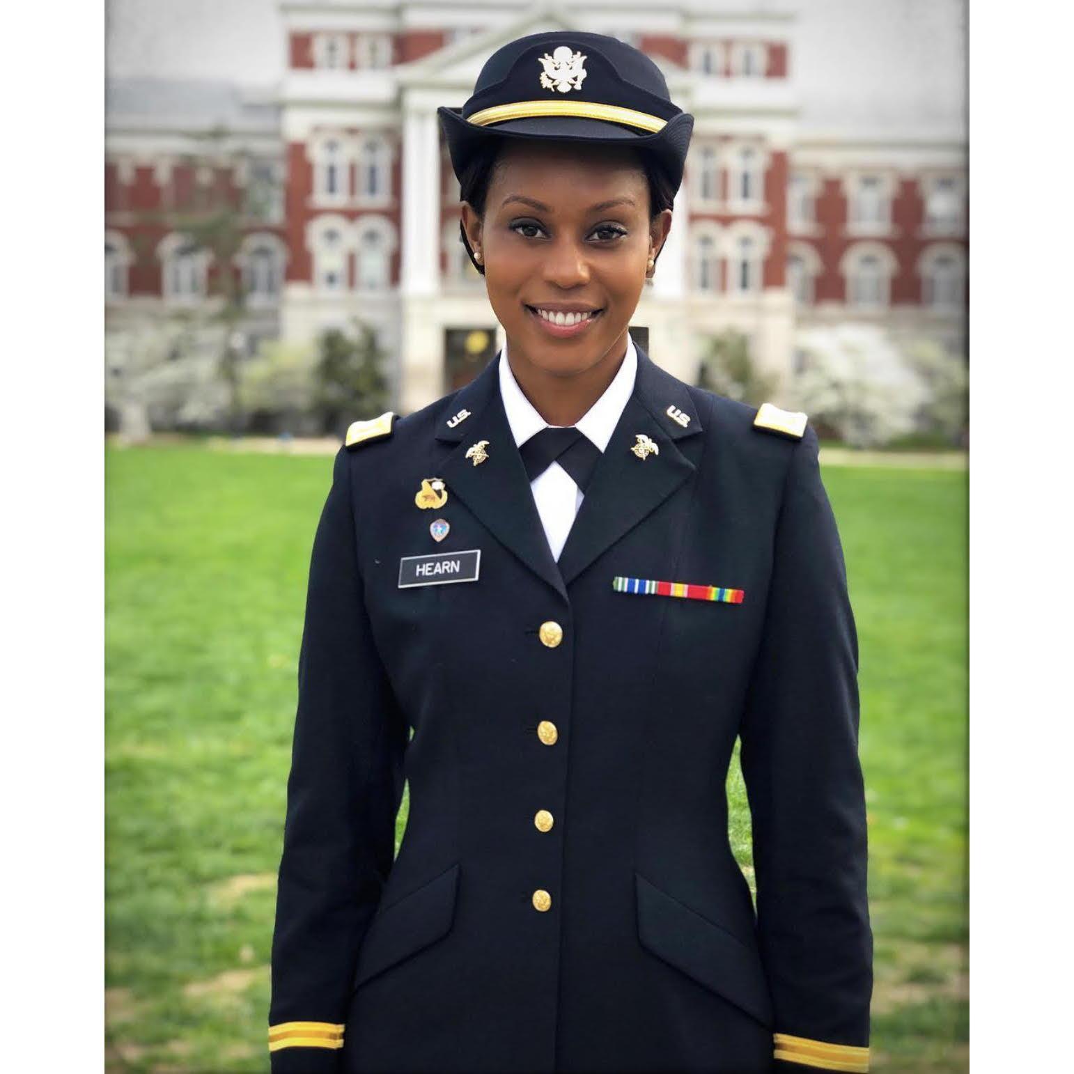 Ashlea as a lieutenant in the Army Reserves (served 8 years)