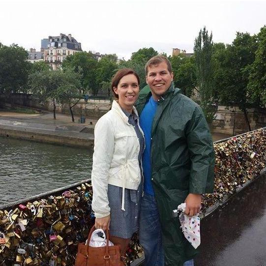 At the lock bridge in Paris in 2014