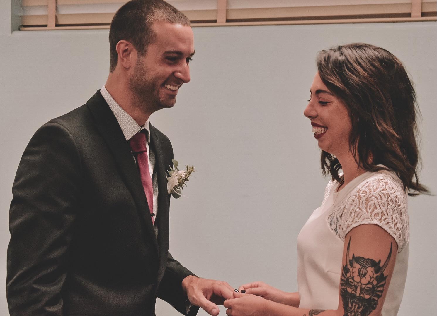 My hands were shaking and I couldn’t get his ring on