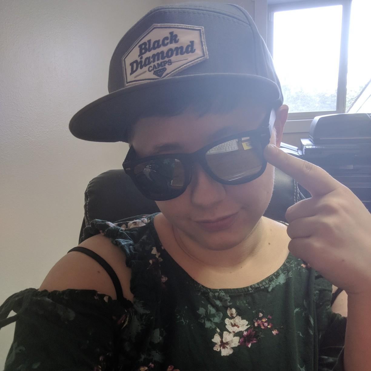 Daron left his hat and sunglasses at the church office when interning with Quin one week. I made sure to let him know lol.