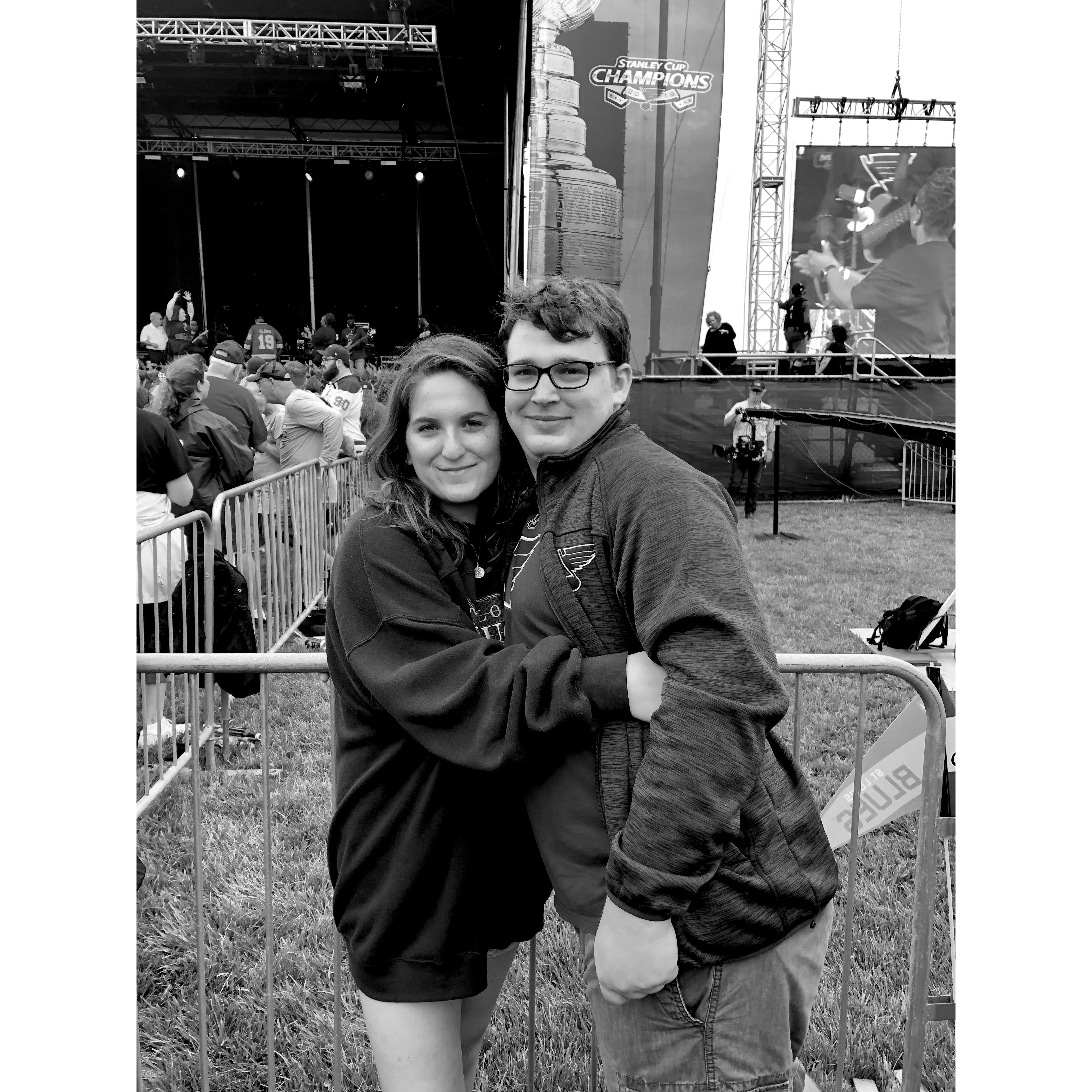 The first summer of our relationship was spent celebrating the St. Louis Blues' Stanley Cup win!