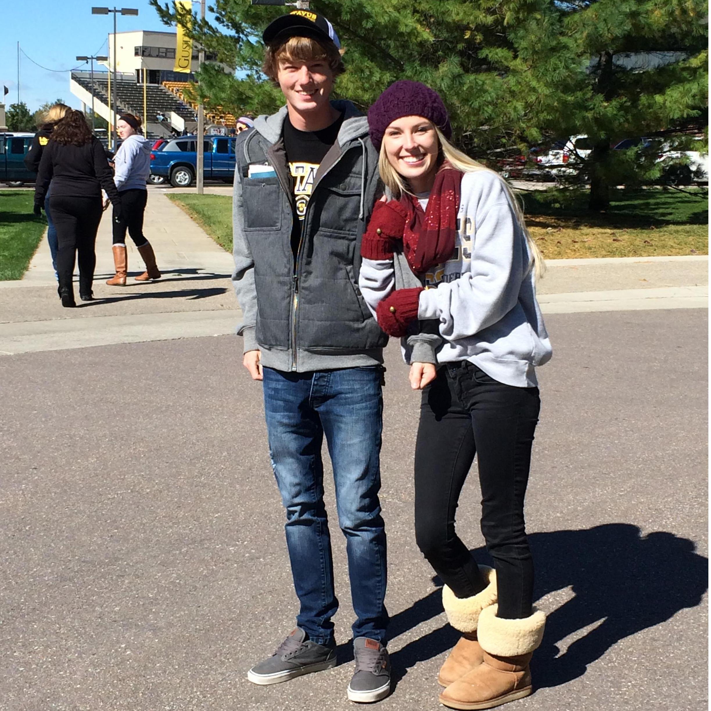 One of our first photos! Freshman year at Gustavus.