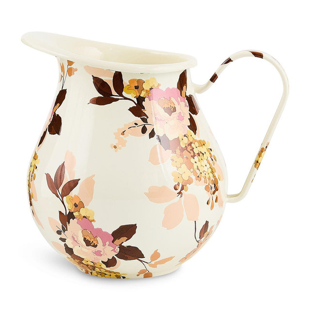 MacKenzie-Childs Wild Rose White Pitcher
