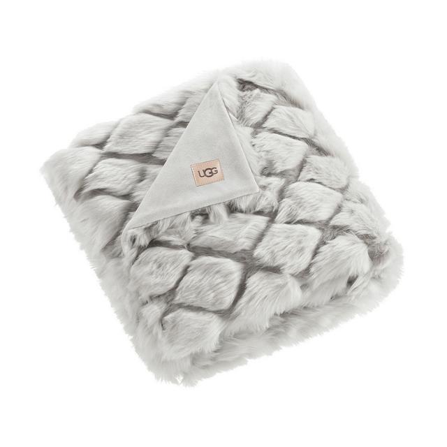 UGG® Kaley Faux Fur Throw Blanket in Grey